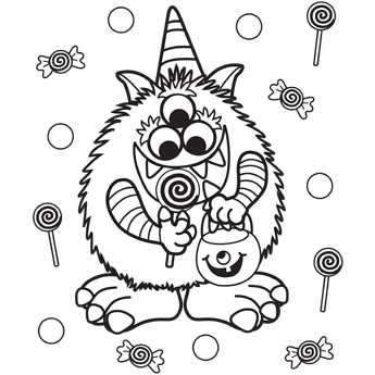 Candy Coloring Pages Halloween