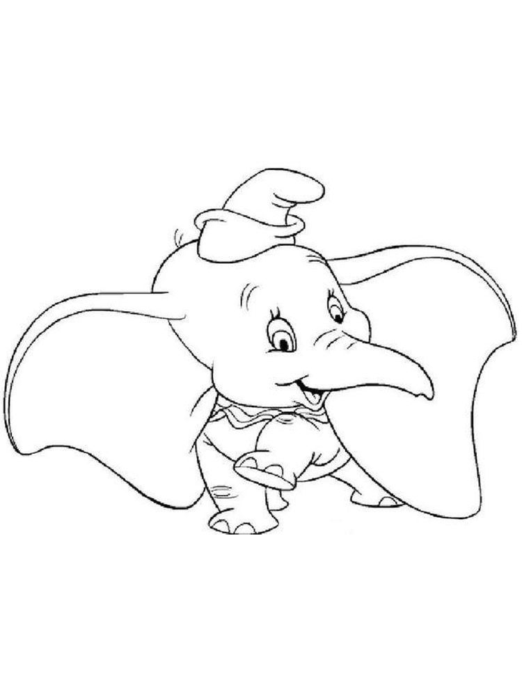 Flying Dumbo Coloring Pages