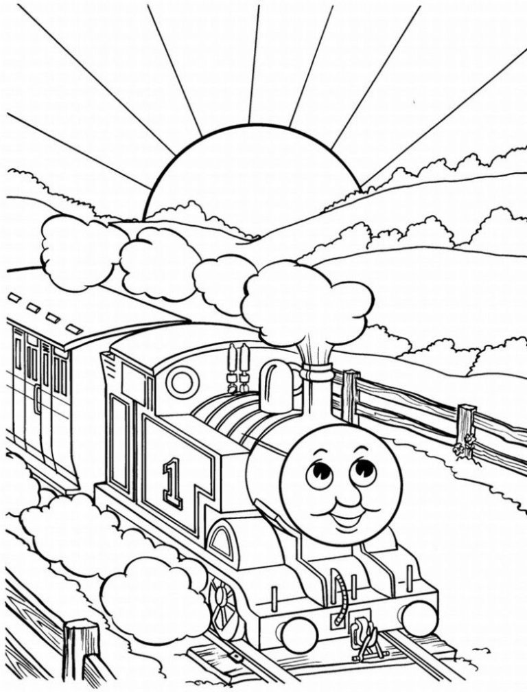 Train Coloring Pages Free