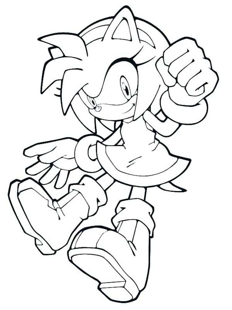 Sonic The Hedgehog Coloring Pages Amy