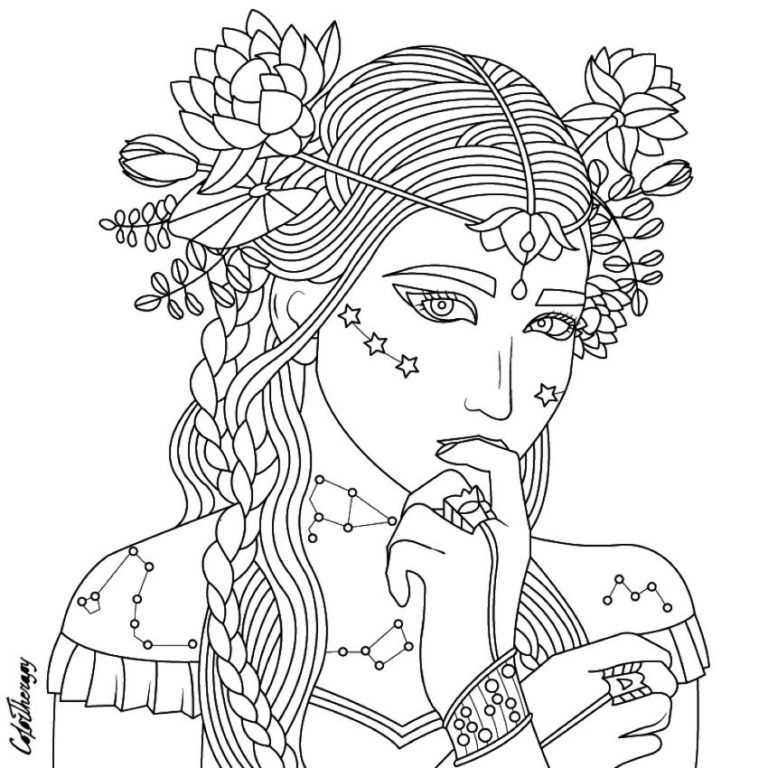 People Coloring Pages For Adults