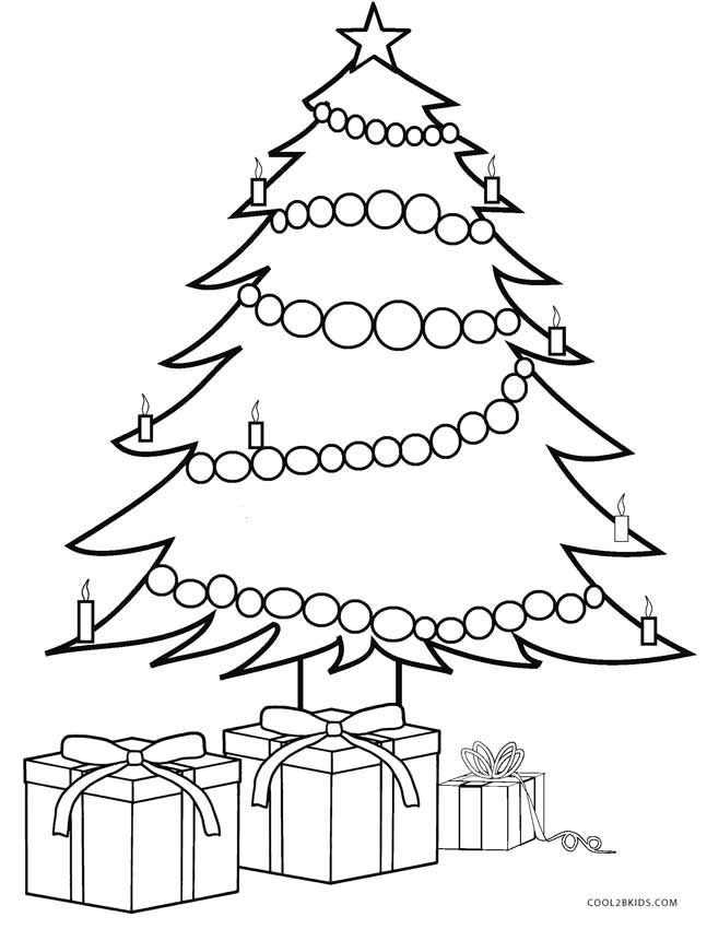 Christmas Tree Colouring Pictures