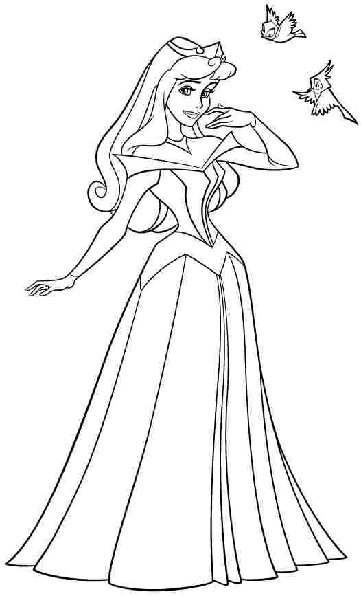 Sleeping Beauty Coloring Pages Free
