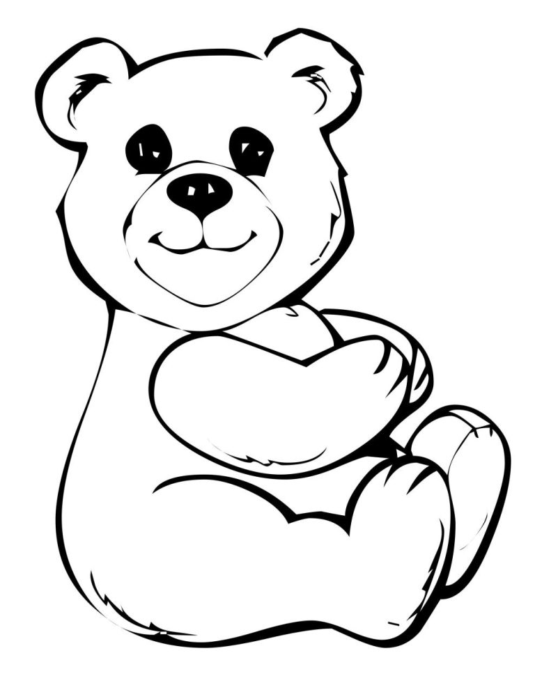 Cute Teddy Bear Coloring Pages