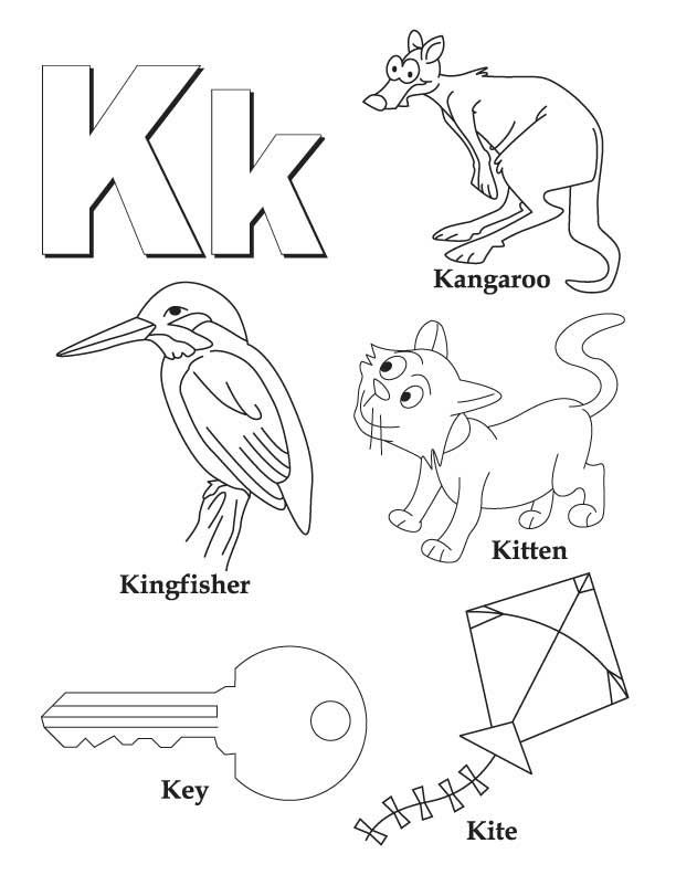 Coloring Letter K Worksheets For Preschool