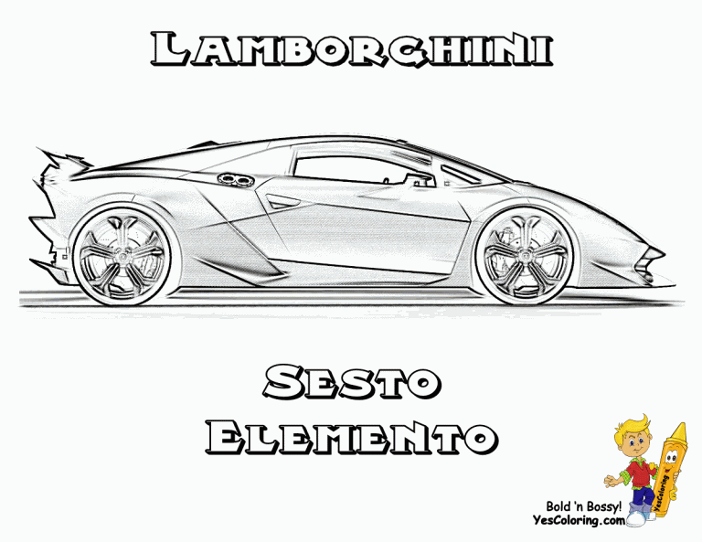 Lamborghini Coloring Pages Hard