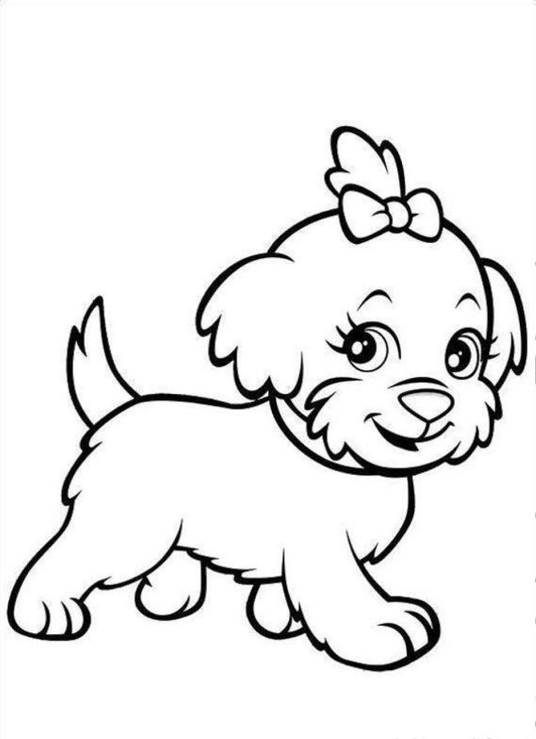 Puppy Pictures To Color Free