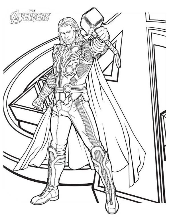 Avengers Endgame Coloring Pages Thor