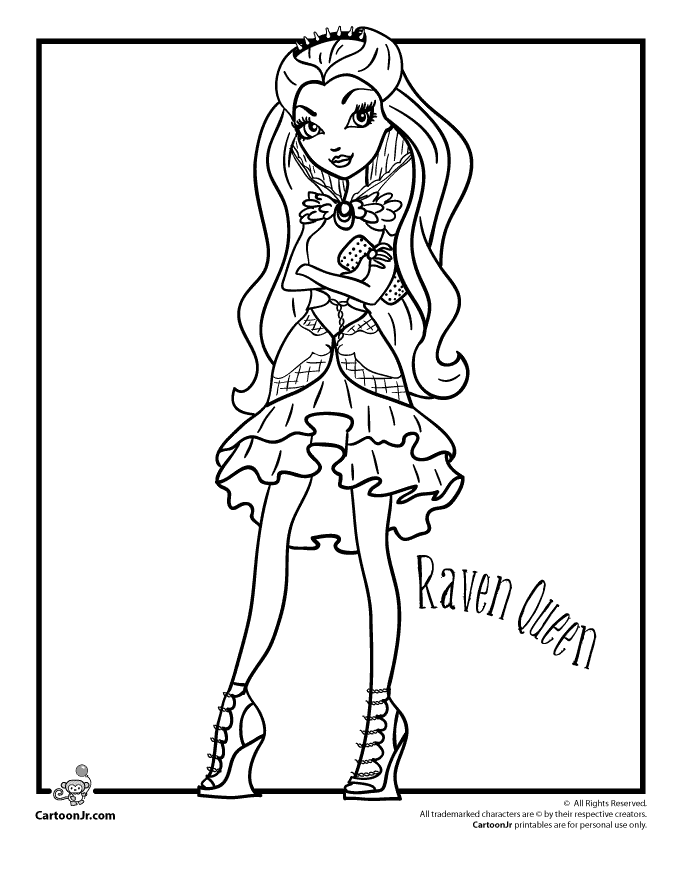 Ever After High Coloring Pages Cerise Hood