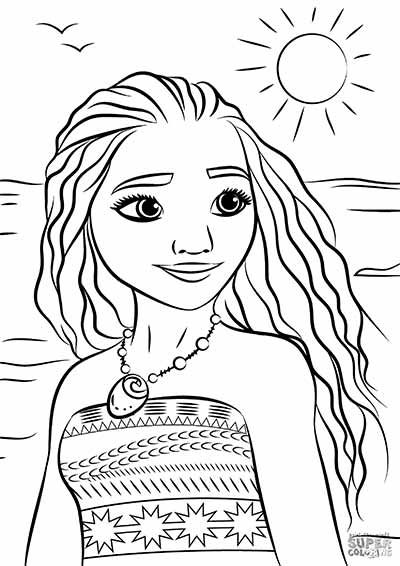 Moana Colouring Pages