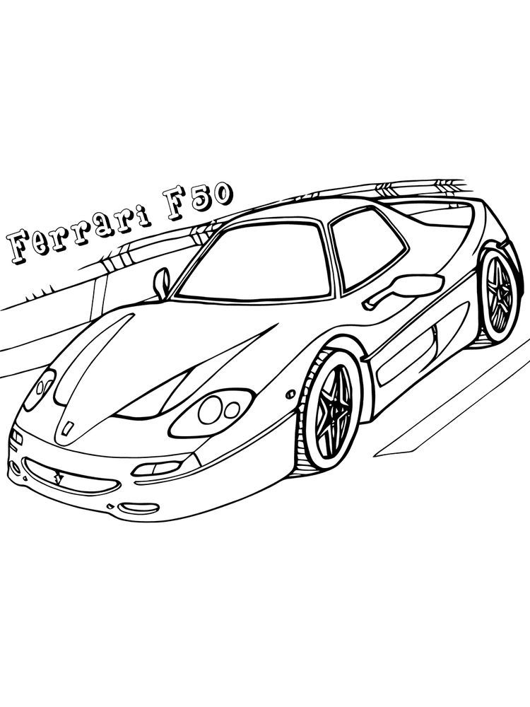 Ferrari Coloring Pages Printable Free