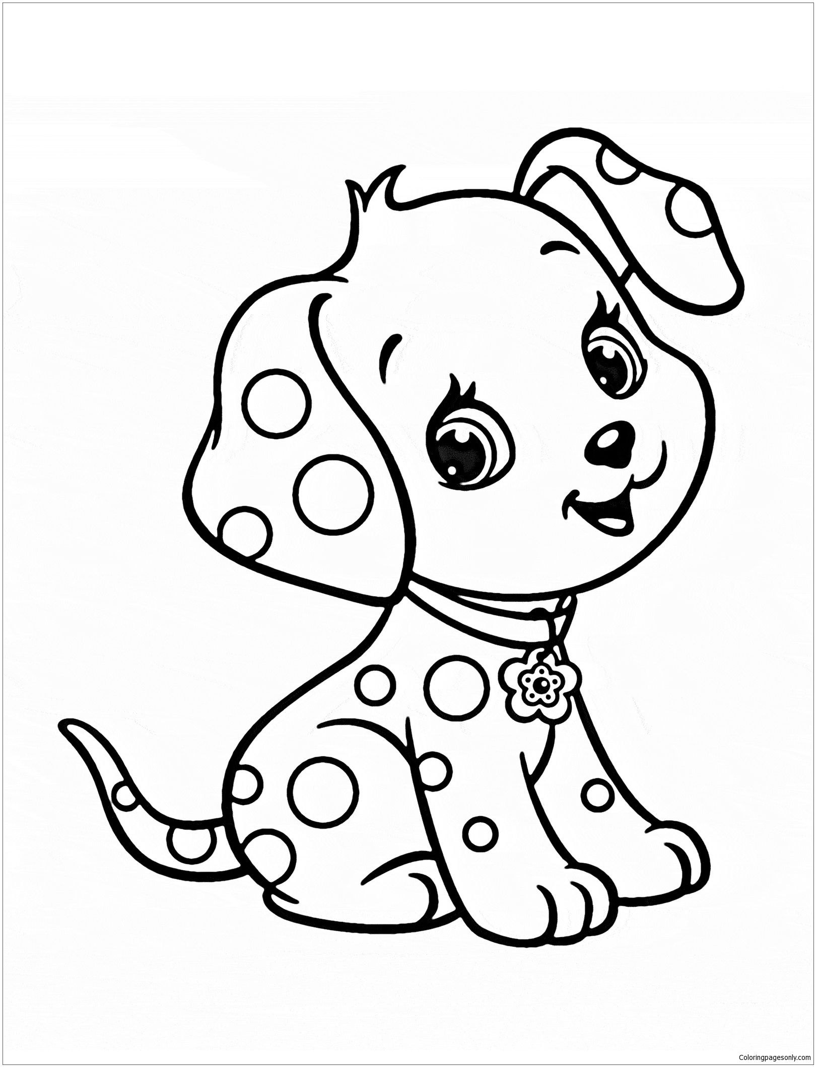 Cute Puppy 5 Coloring Page Puppy coloring pages, Dog coloring page