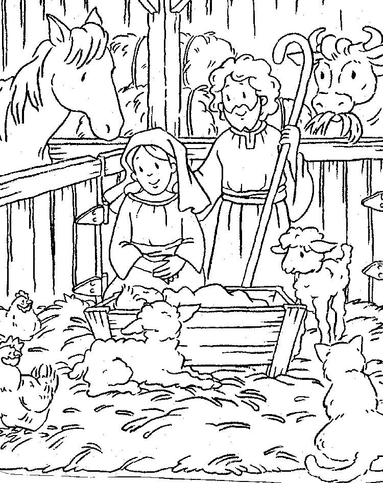 Nativity Coloring Pages For Kids