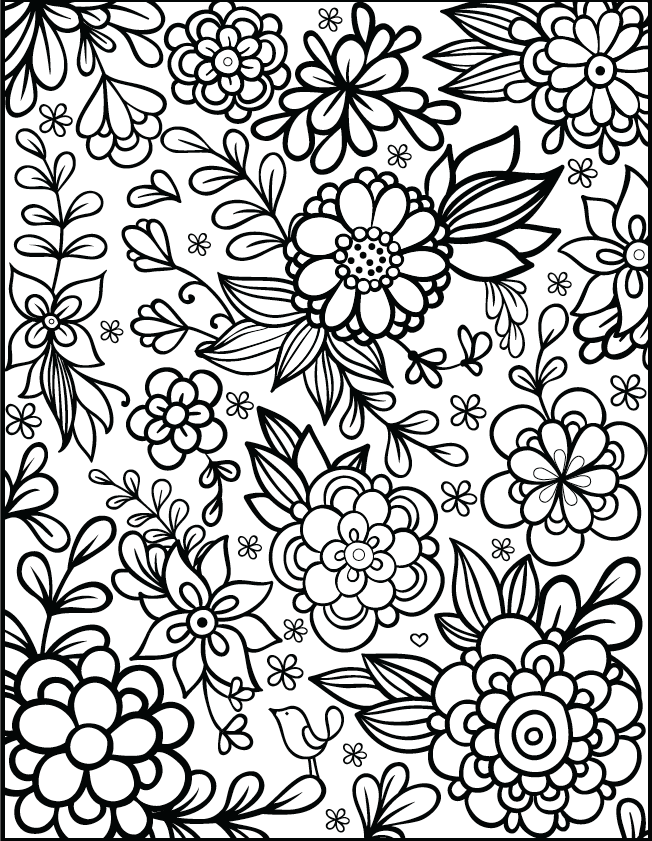 Floral Coloring Pages Free