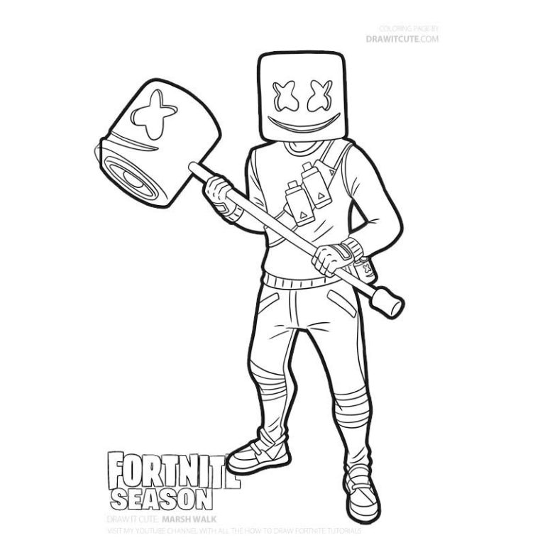 Fortnite Skins Coloring Pages Groot