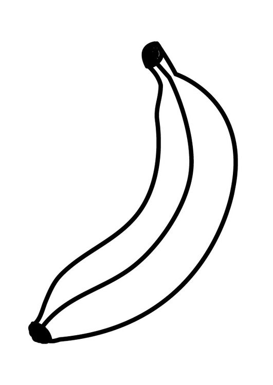 Banana Coloring Pages For Preschoolers