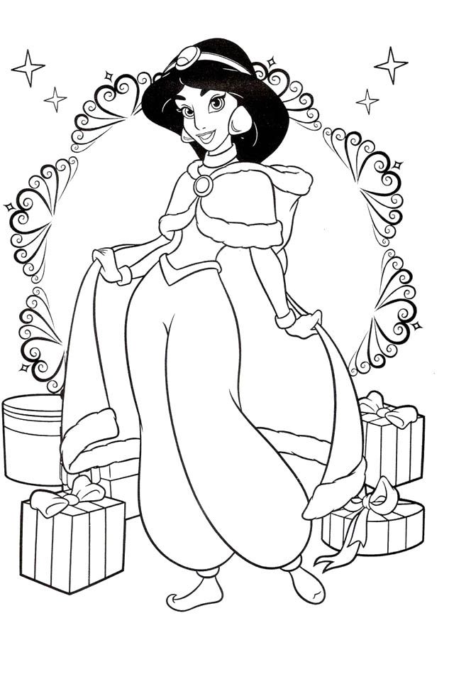 Jasmine Coloring Pages Princess