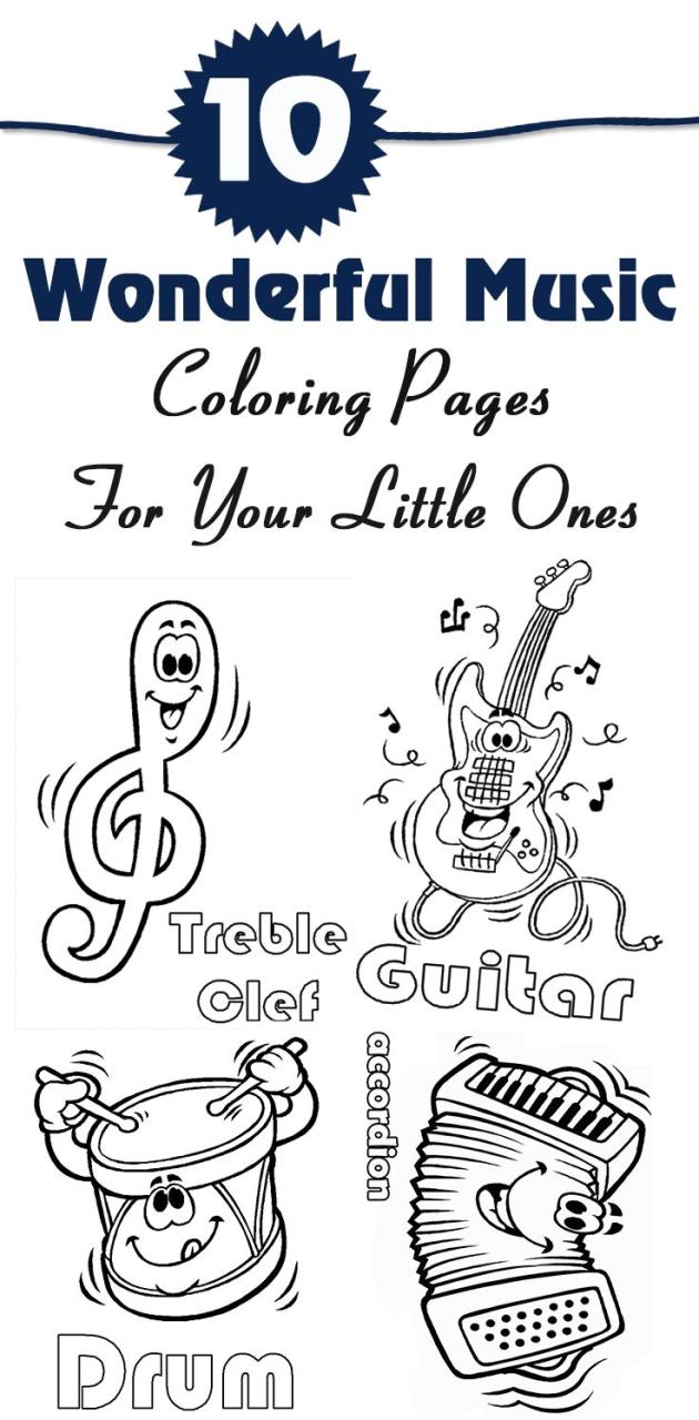 Music Coloring Pages For Kindergarten
