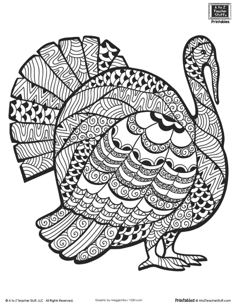 Turkey Happy Thanksgiving Coloring Pages
