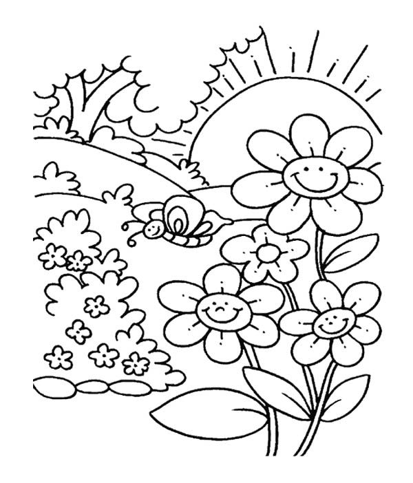 Garden Coloring Pages For Kids