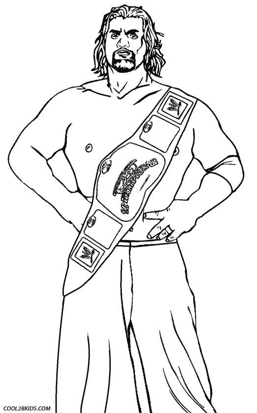 Wwe Coloring Pages Roman Reigns