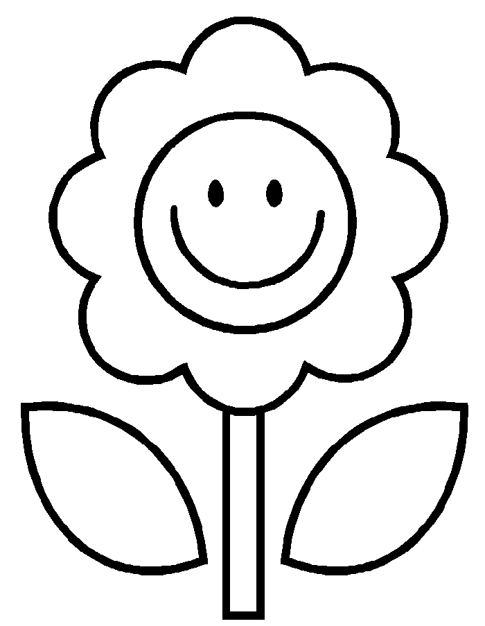 Floral Coloring Pages Simple