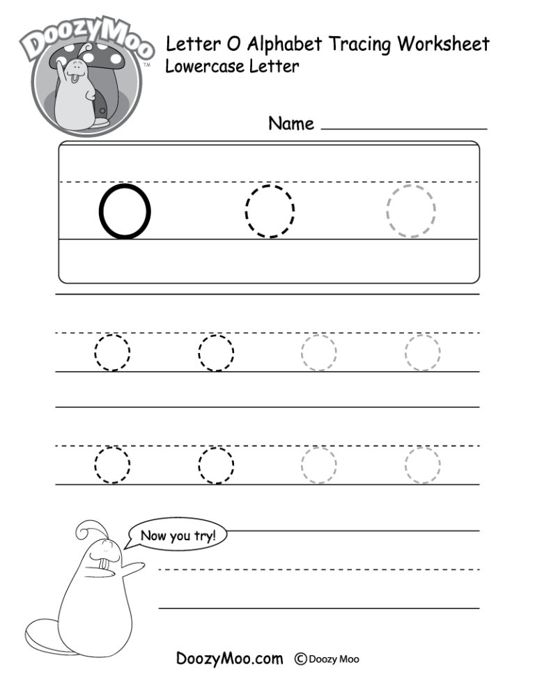 Small Letter O Tracing Worksheets