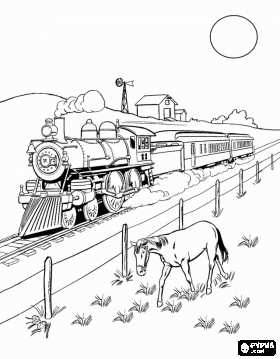 Train Coloring Pages Bnsf
