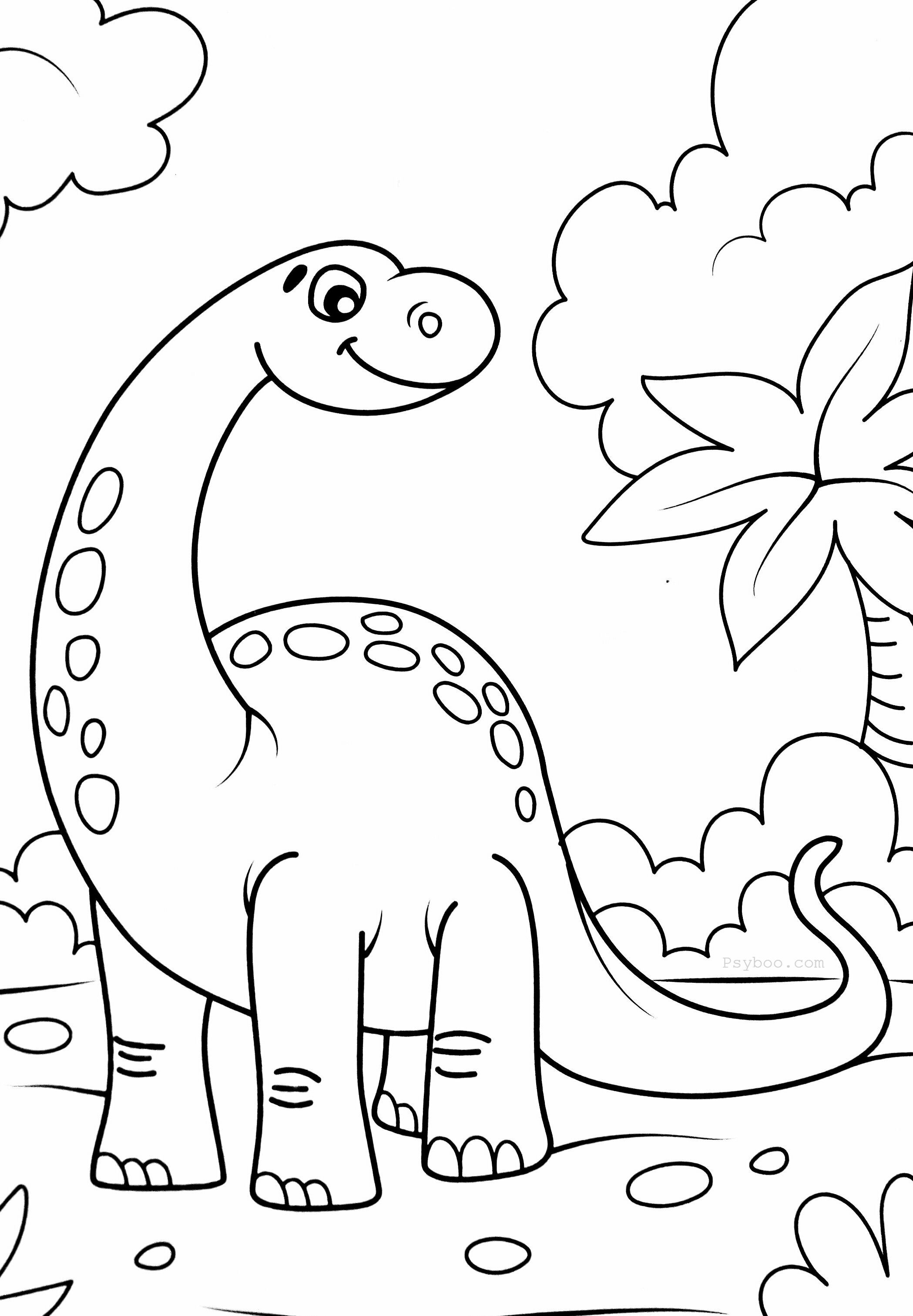 Printable Preschool Dinosaur Coloring Pages Teaching Treasure
