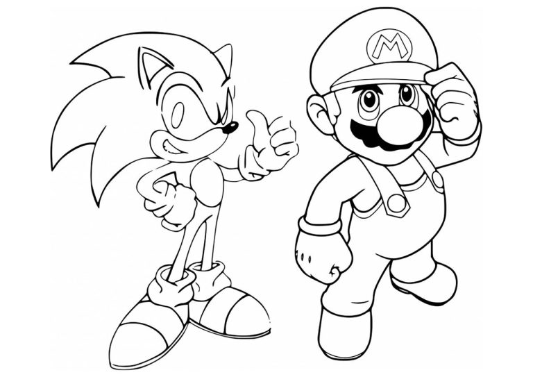 Sonic Super Smash Bros Coloring Pages