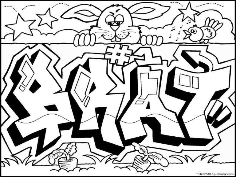 Graffiti Coloring Pages For Adults
