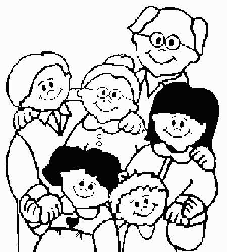 Family Coloring Pages For Kids