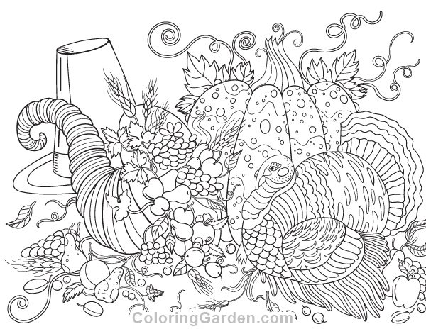 Turkey Coloring Pages For Adults