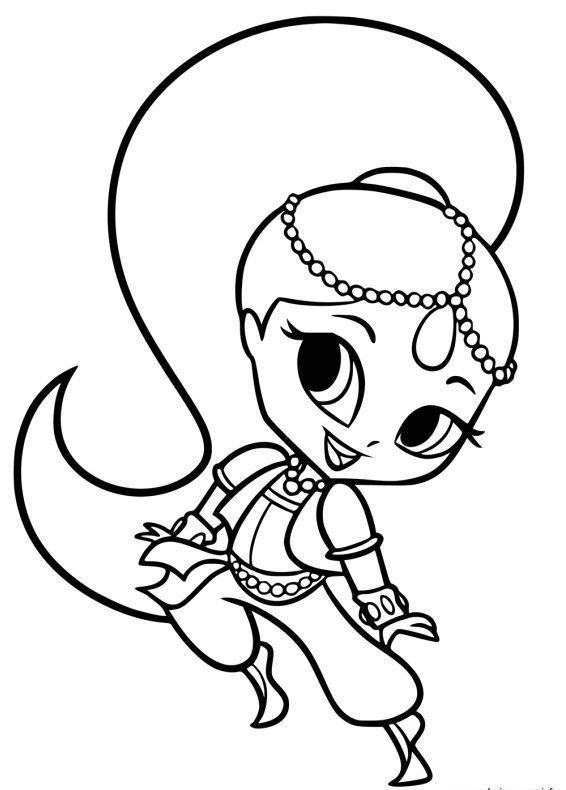Shimmer And Shine Colouring Pages For Kids