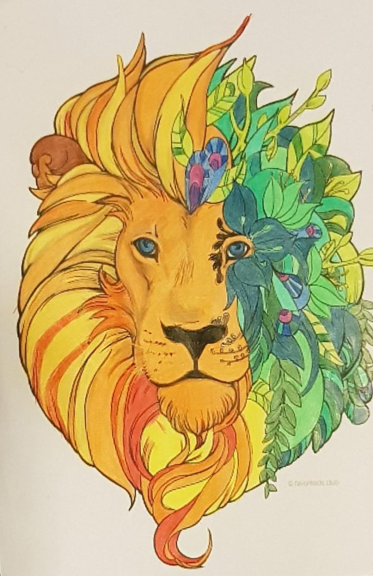 Lion Coloring Pages Already Colored