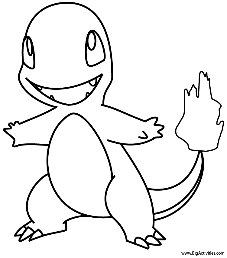 Baby Charmander Coloring Page