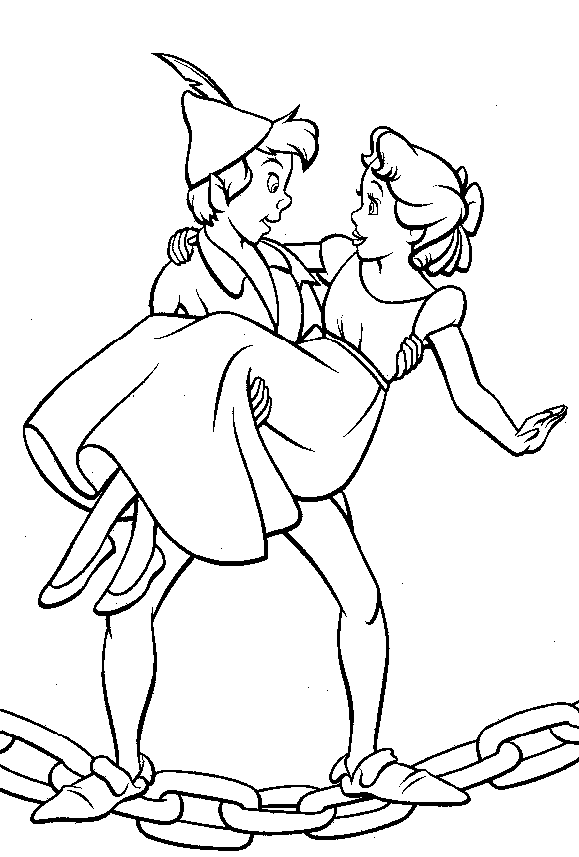 Peter Pan Coloring Pages Wendy