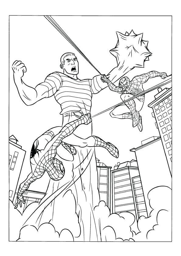 Spider Man Lizard Coloring Pages