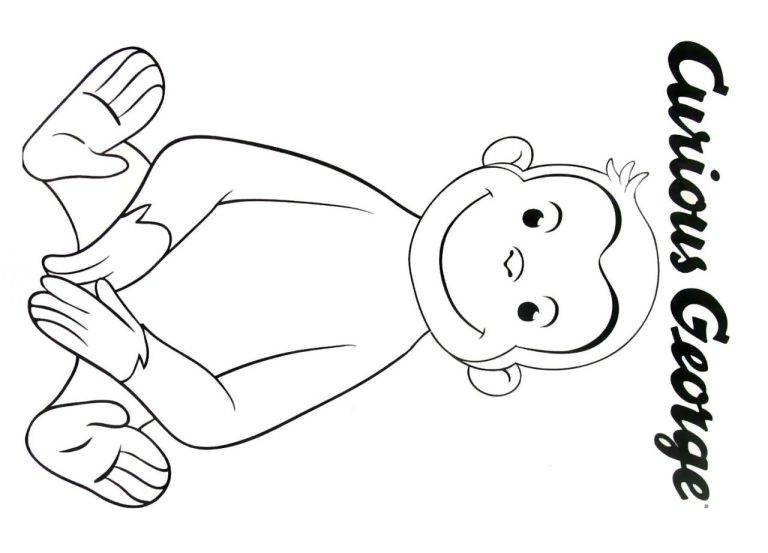 Easy Curious George Coloring Pages