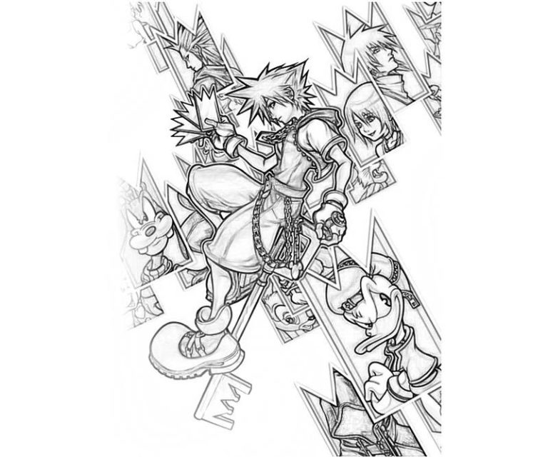 Kingdom Hearts Coloring Pages