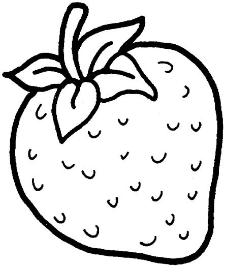 Cute Strawberry Coloring Page