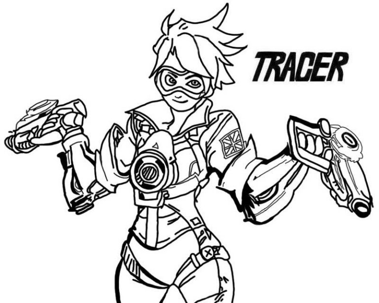 Tracer Overwatch Coloring Pages