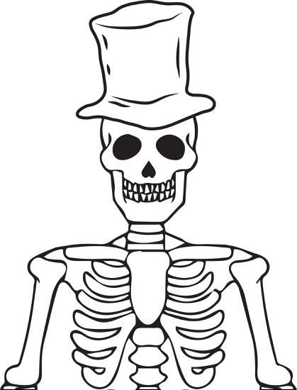 Skeleton Coloring Pages Toddler