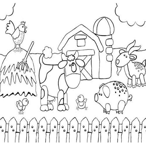 Farm Coloring Pages For Toddlers