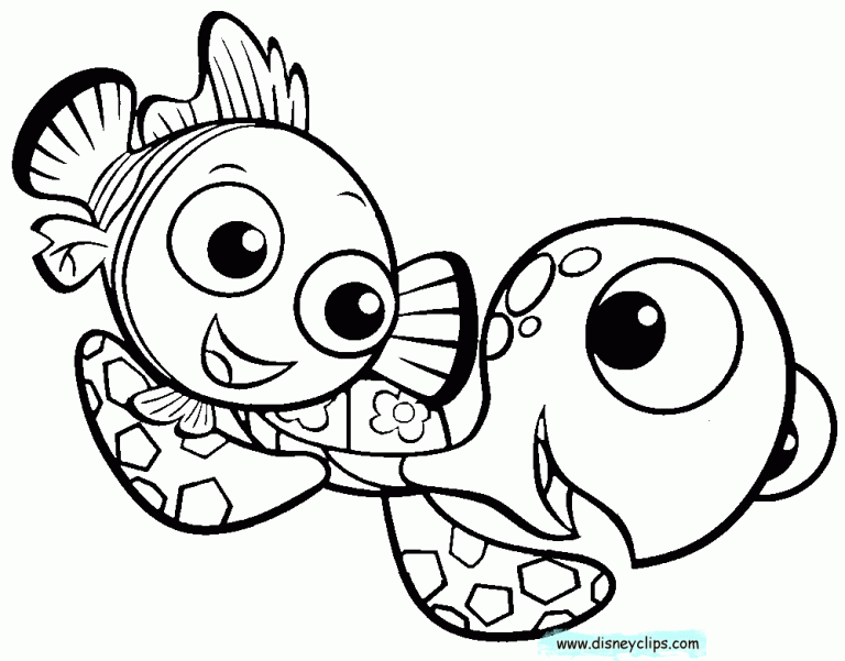 Turtle Finding Nemo Coloring Pages