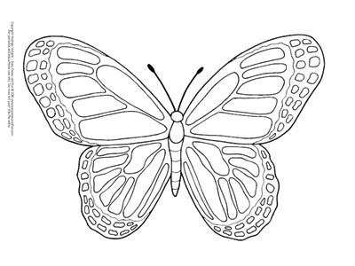 Easy Butterfly Pictures To Color