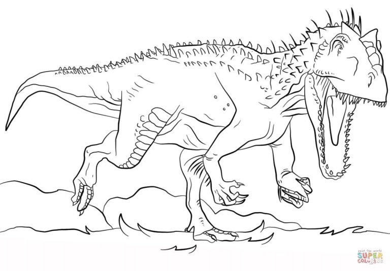 Jurassic Park Coloring Pages Indominus Rex