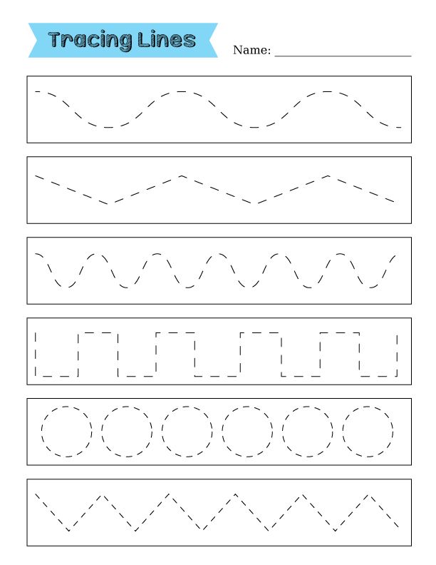 Early Childhood Kindergarten Tracing Lines Worksheets For 3 Year Olds
