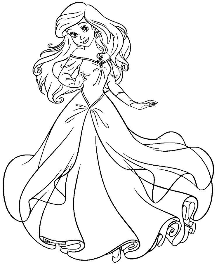 Disney Princess Coloring Pages Ariel