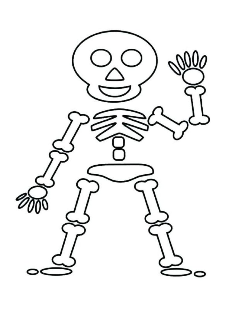 Skeleton Coloring Pages Cut Out